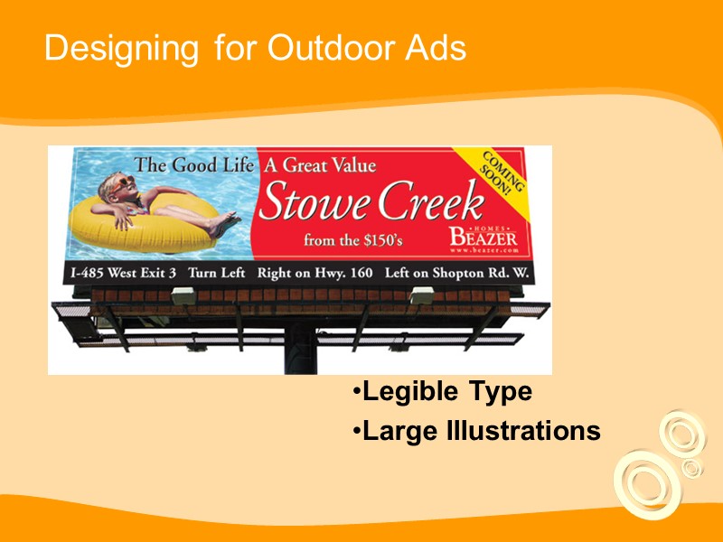 Designing for Outdoor Ads Legible Type Large Illustrations